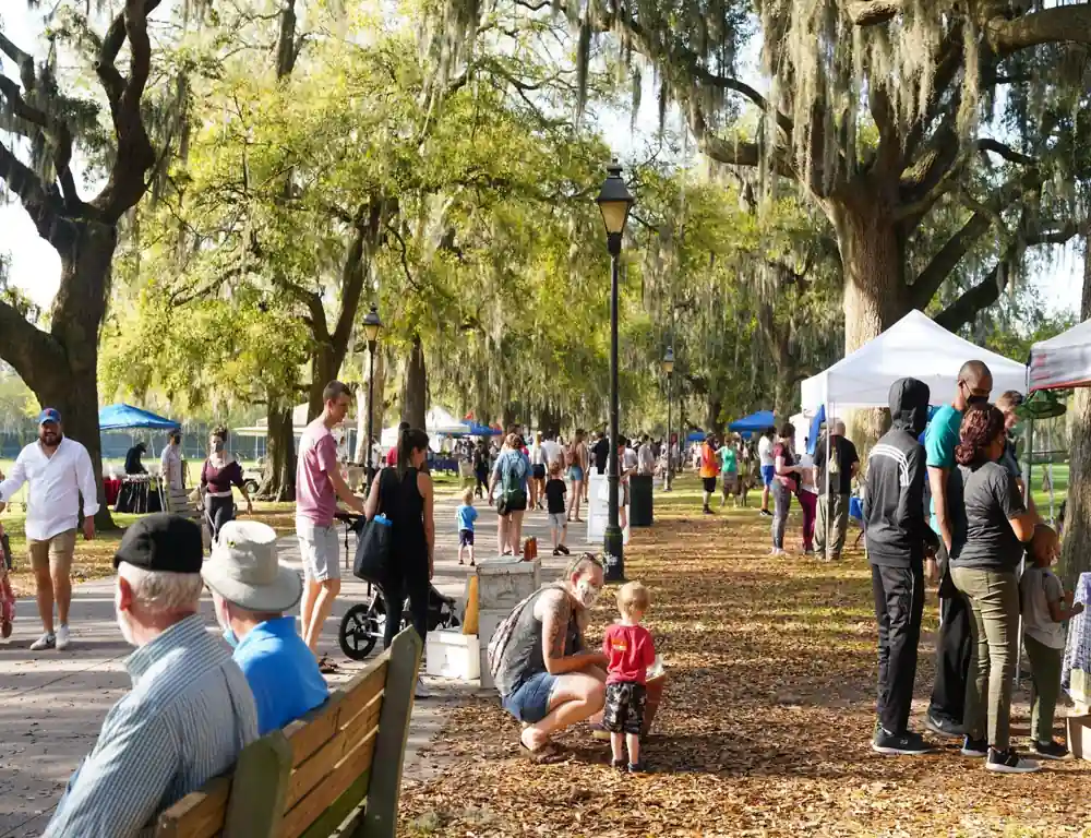 Holiday Market in Forsyth Park