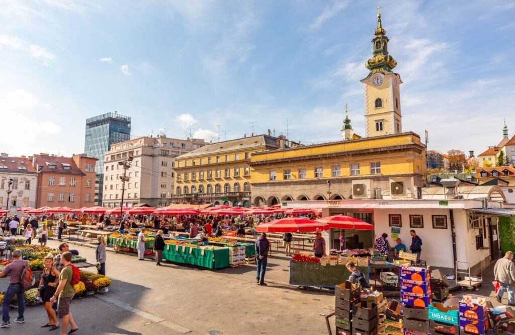 Dolac Market in Zagreb, Croatia